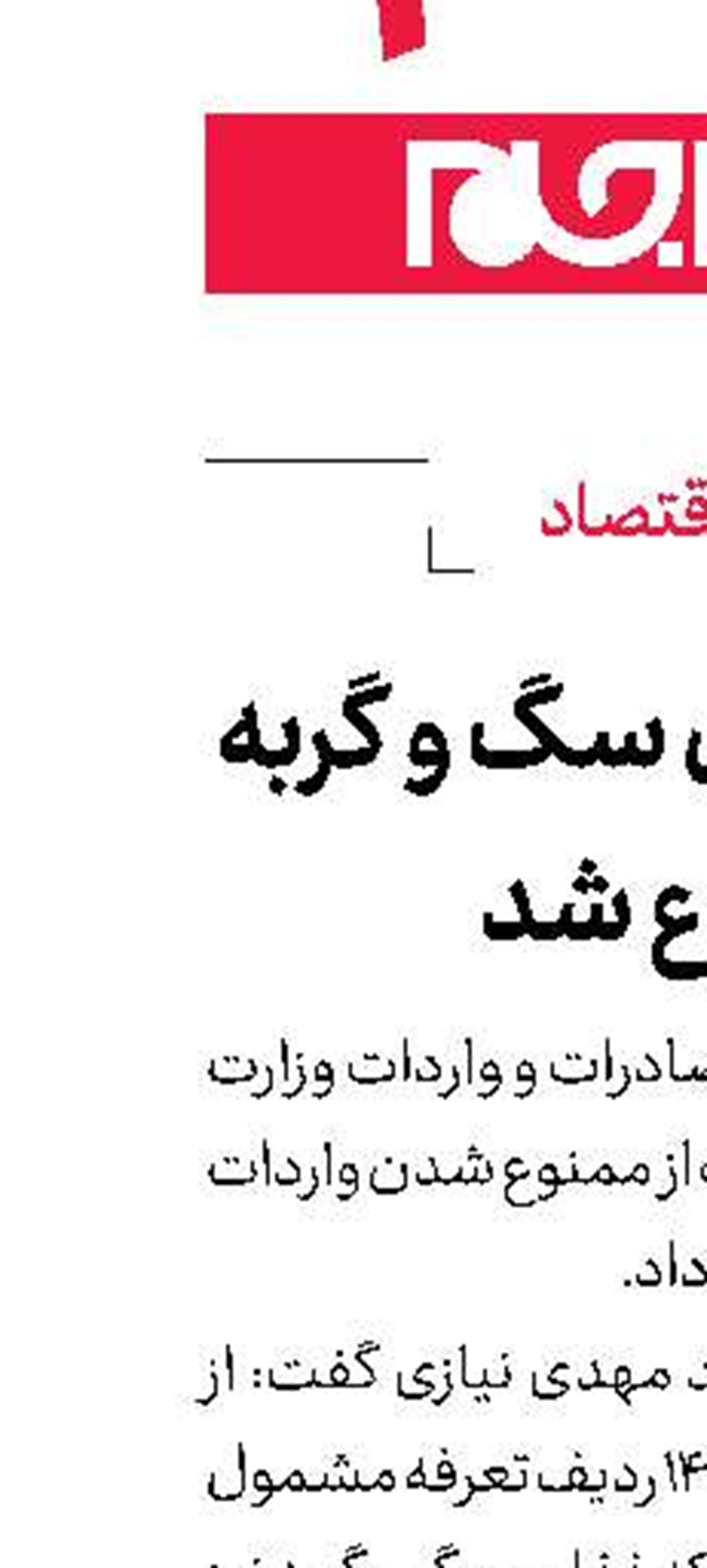 واردات غذای سگ و گربه ممنوع شد