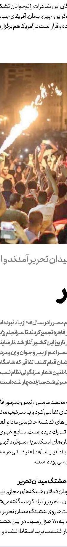 دو گمانه درباره اعتراضات مصر