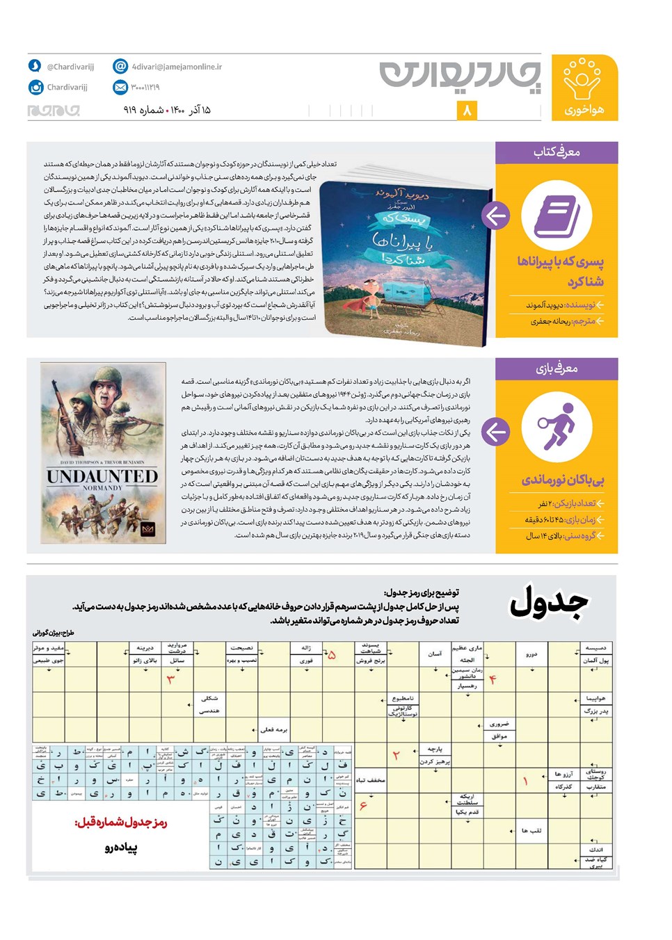 روزنامه تاریخ ۱۵ آذر ۱۴۰۰