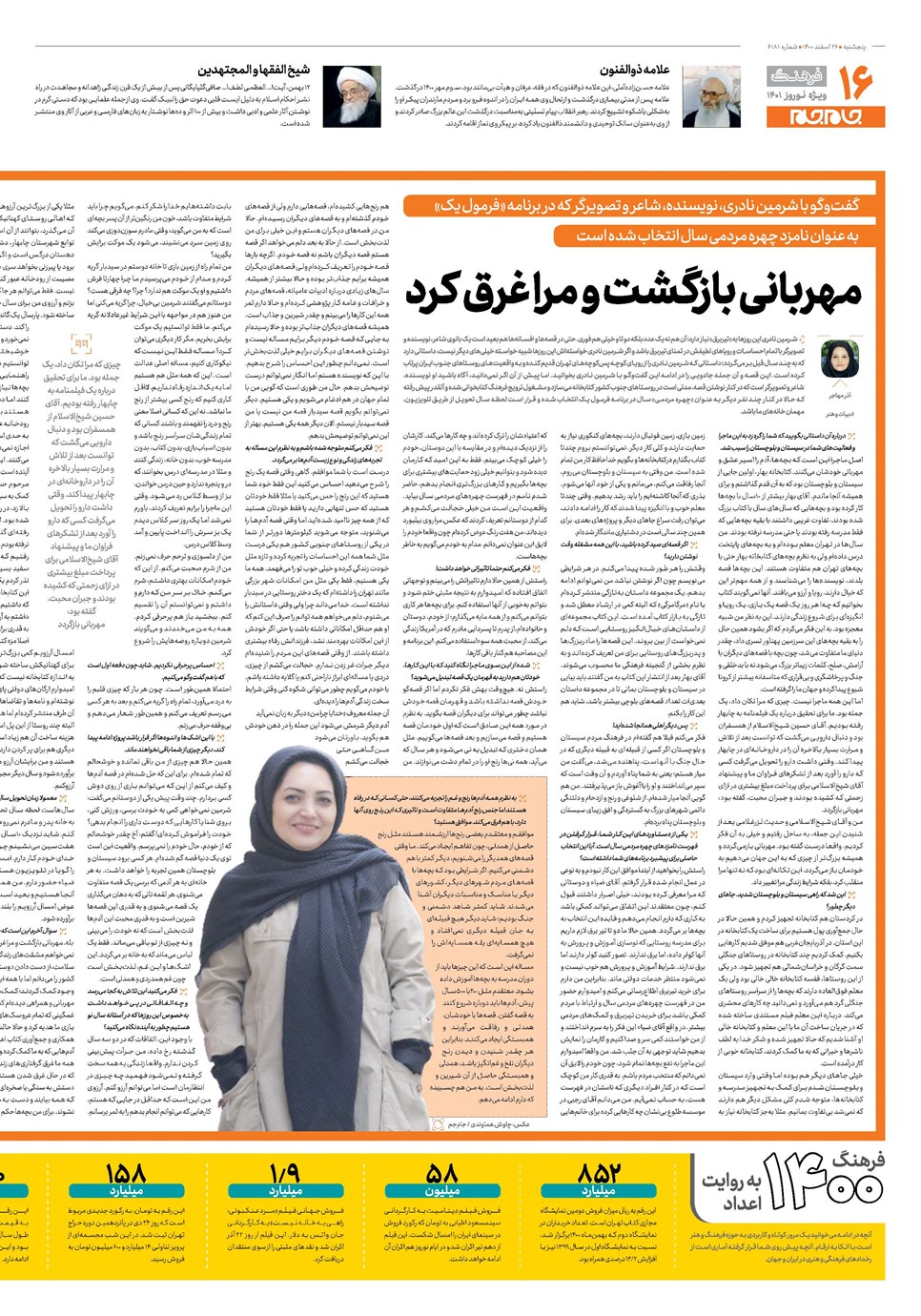 روزنامه تاریخ ۲۶ اسفند ۱۴۰۰