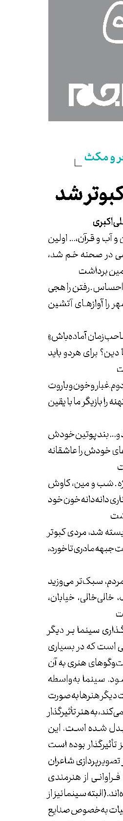 مردی کبوتر شد 