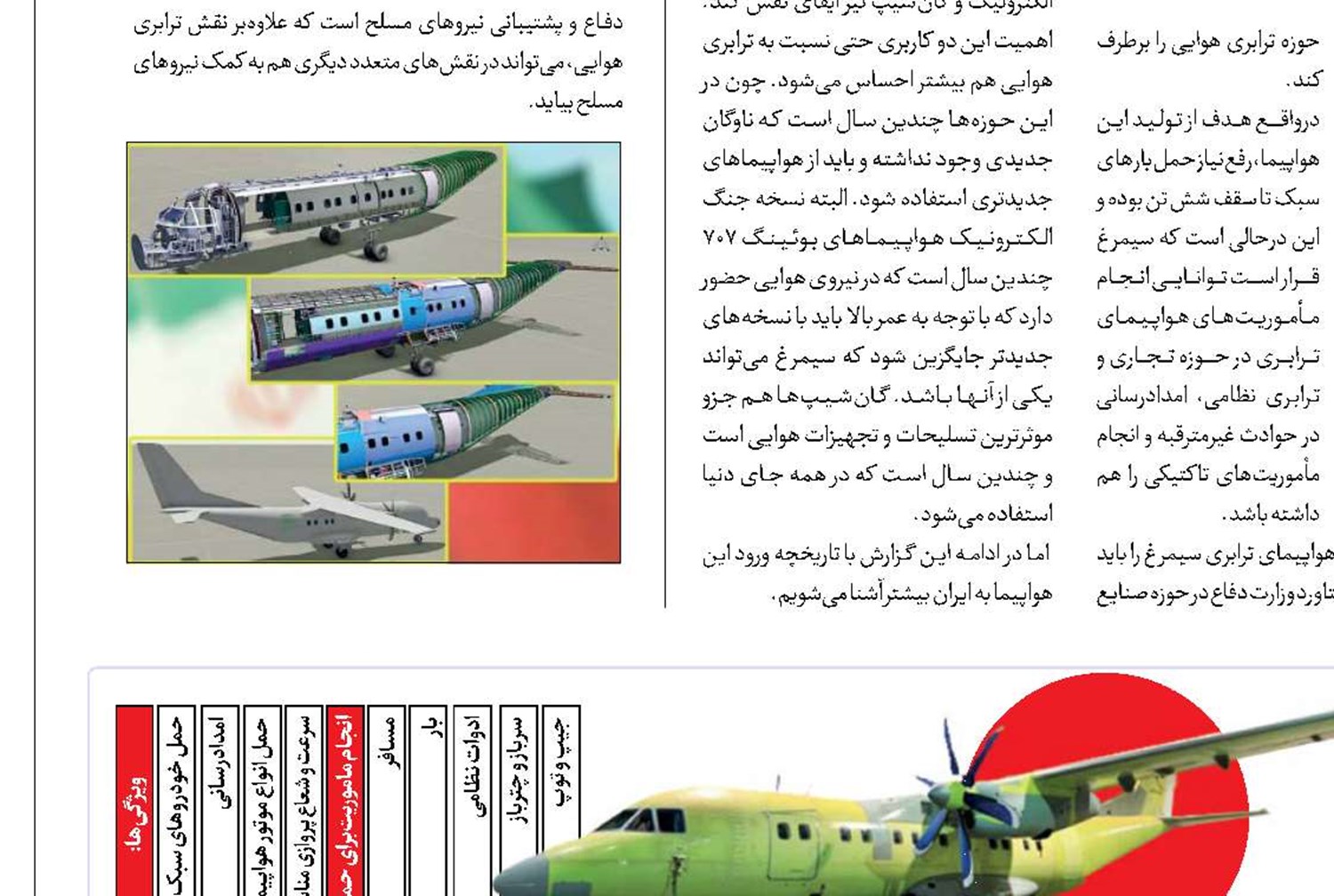 افزایش توان ترابری کشور با پرواز سیمرغ