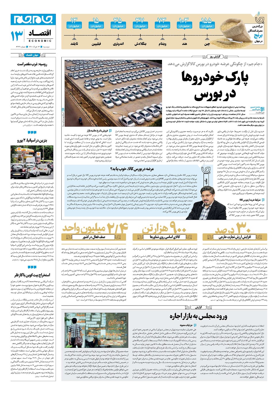 روزنامه تاریخ ۱۶ خرداد ۱۴۰۱