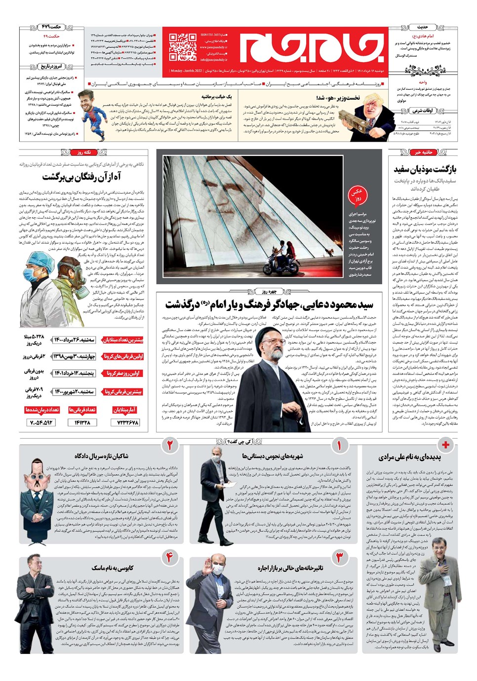 روزنامه تاریخ ۱۶ خرداد ۱۴۰۱