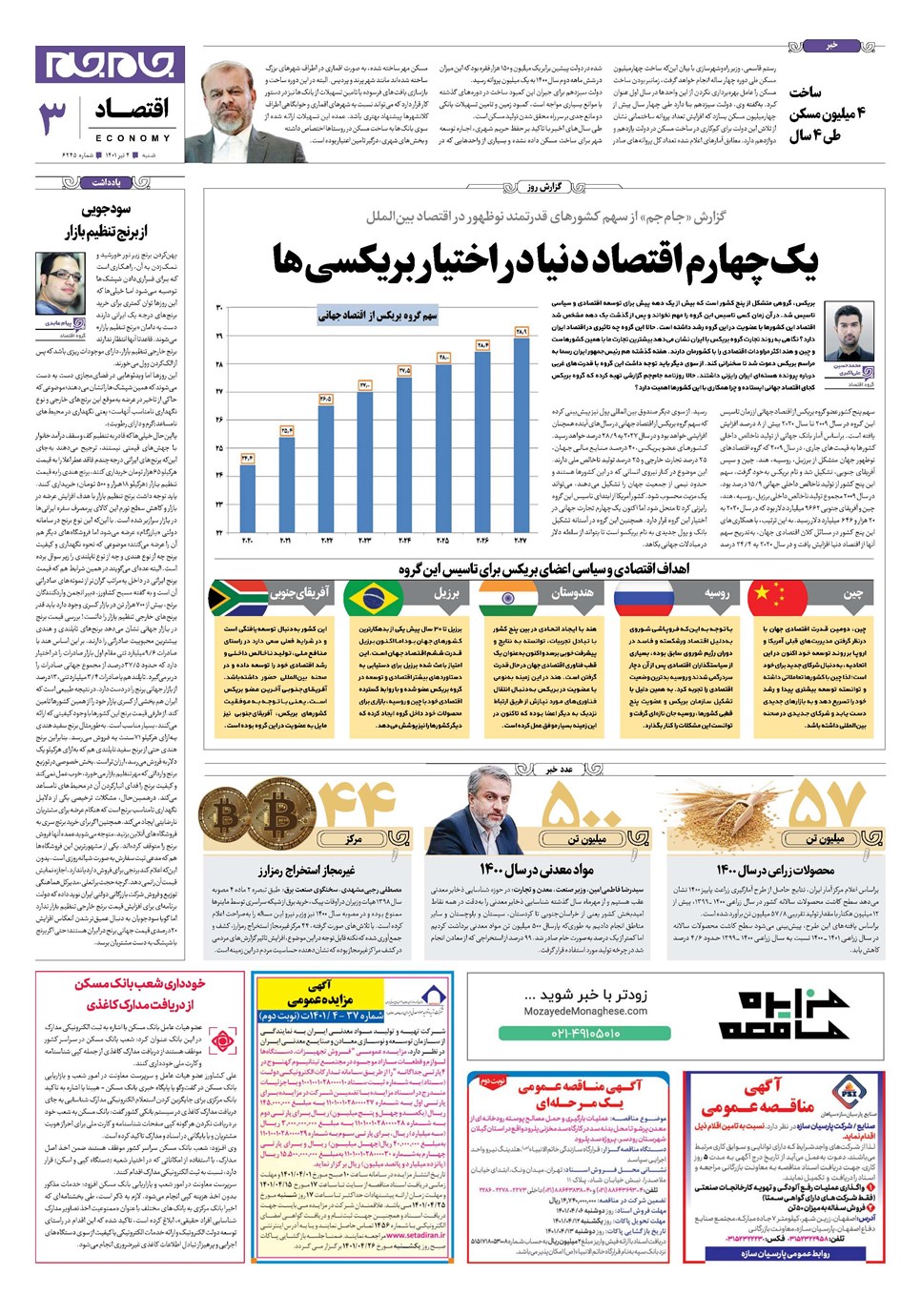 روزنامه تاریخ ۴ تیر ۱۴۰۱