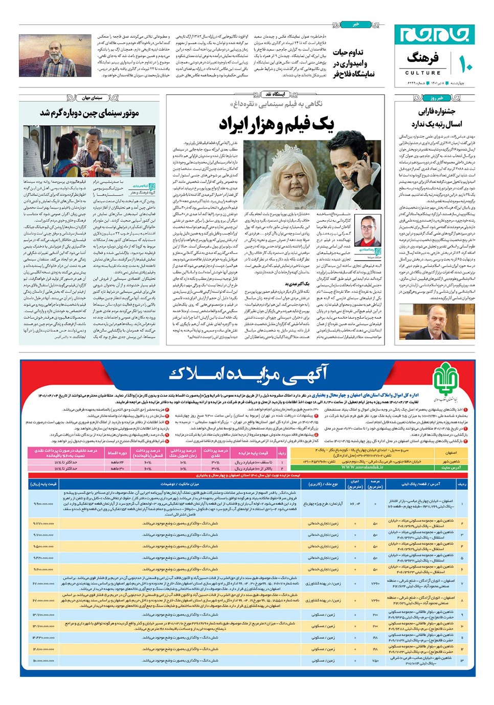 روزنامه تاریخ ۸ تیر ۱۴۰۱