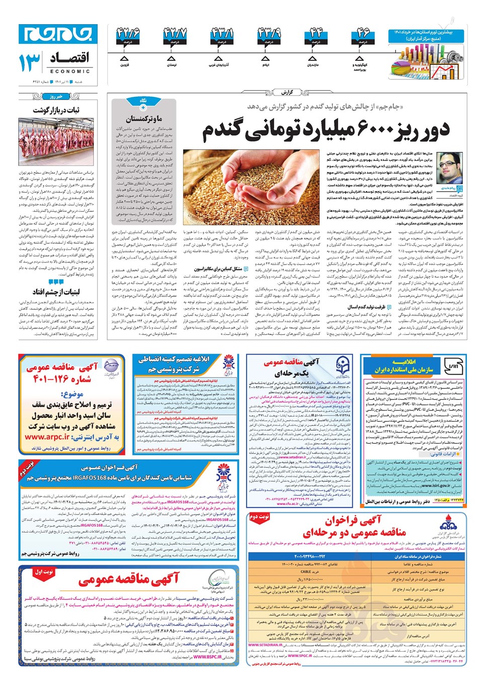 روزنامه تاریخ ۱۱ تیر ۱۴۰۱