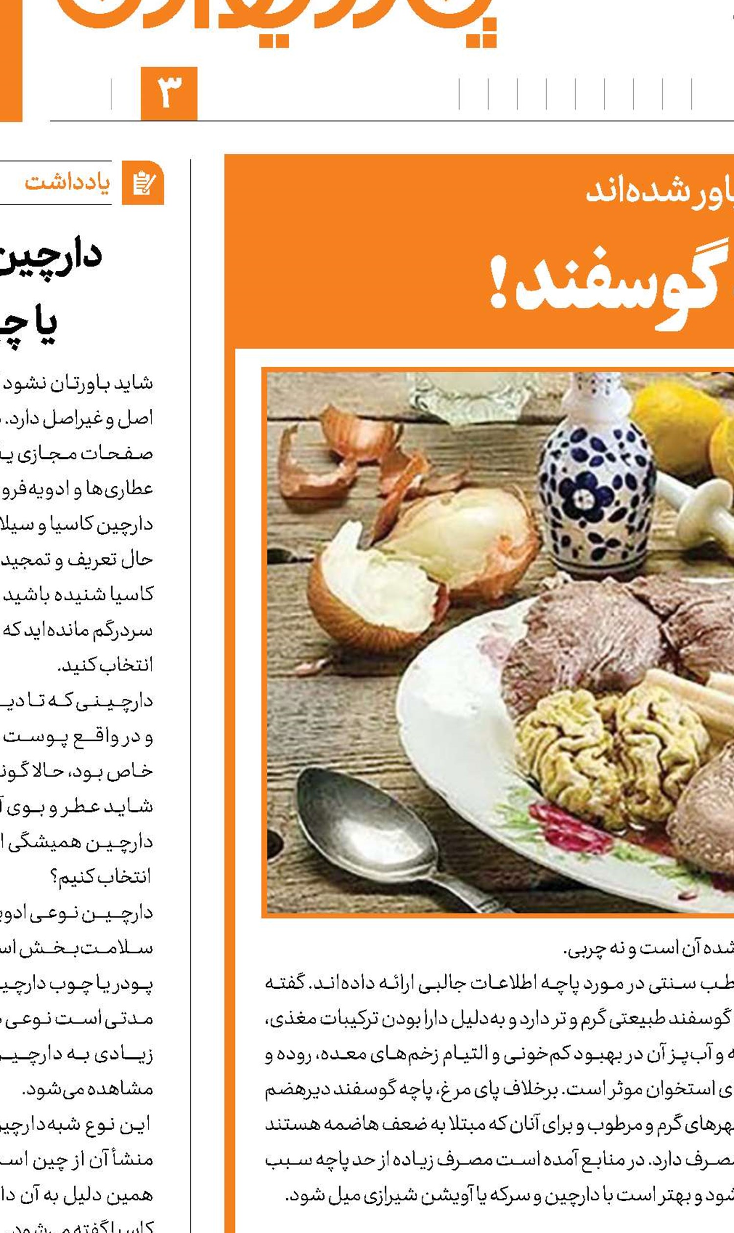 از پای‌مرغ تا پاچه‌گوسفند!