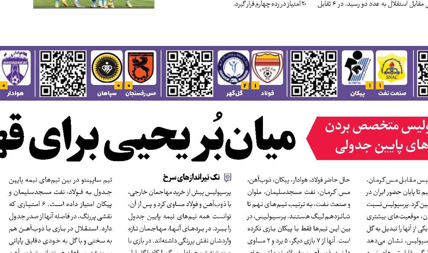 میان‌بُر یحیی برای قهرمانی