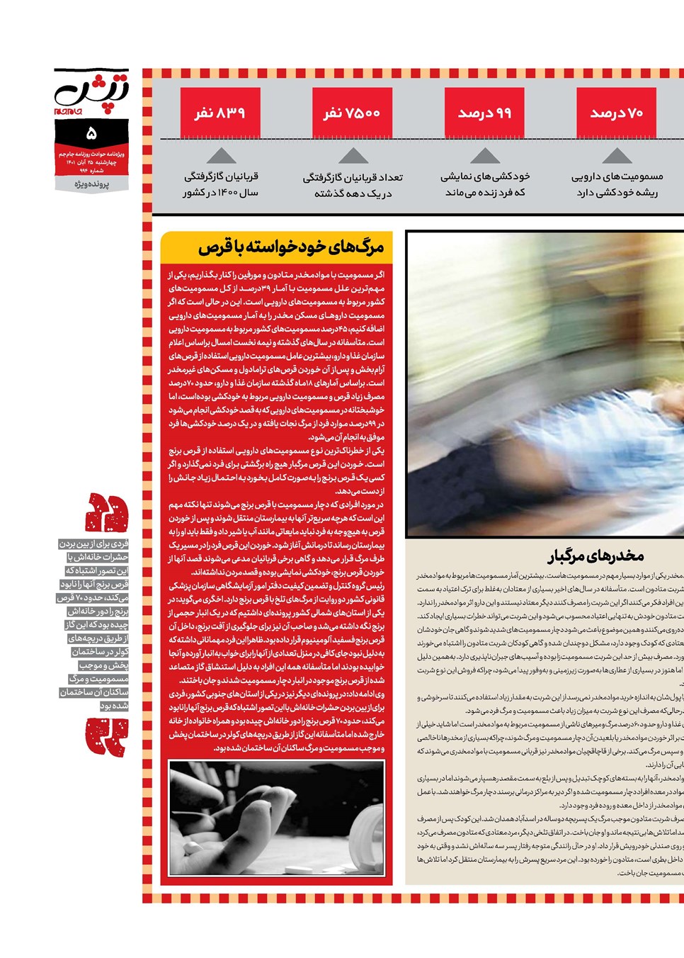 روزنامه تاریخ ۲۵ آبان ۱۴۰۱