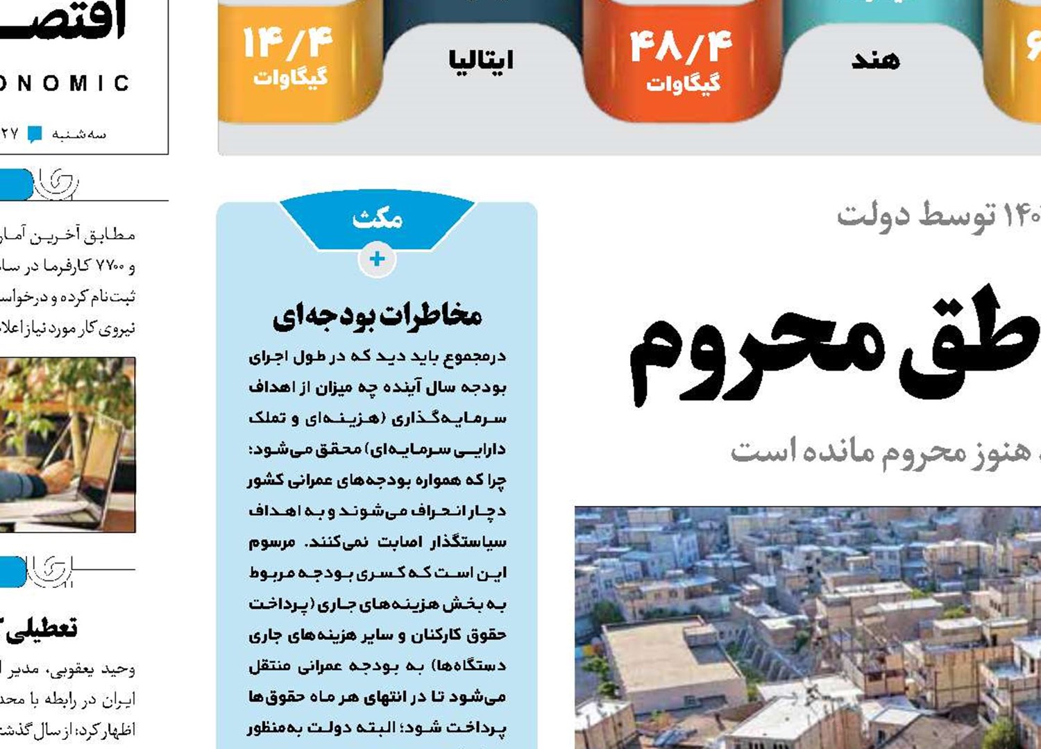 پرداخت سهم واقعی مناطق محروم