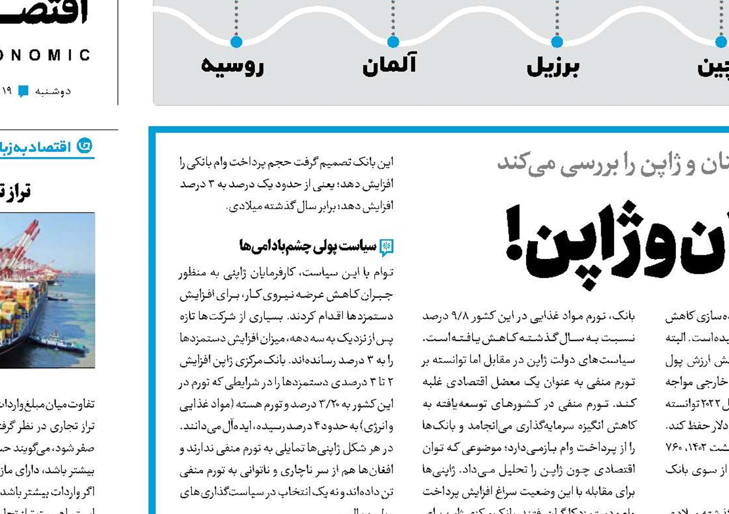 راز تورم صفر افغانستان و ژاپن!