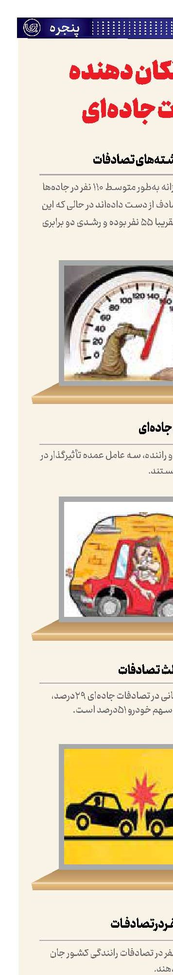آمارهای تکان‌دهنده تصادفات جاده‌ای 