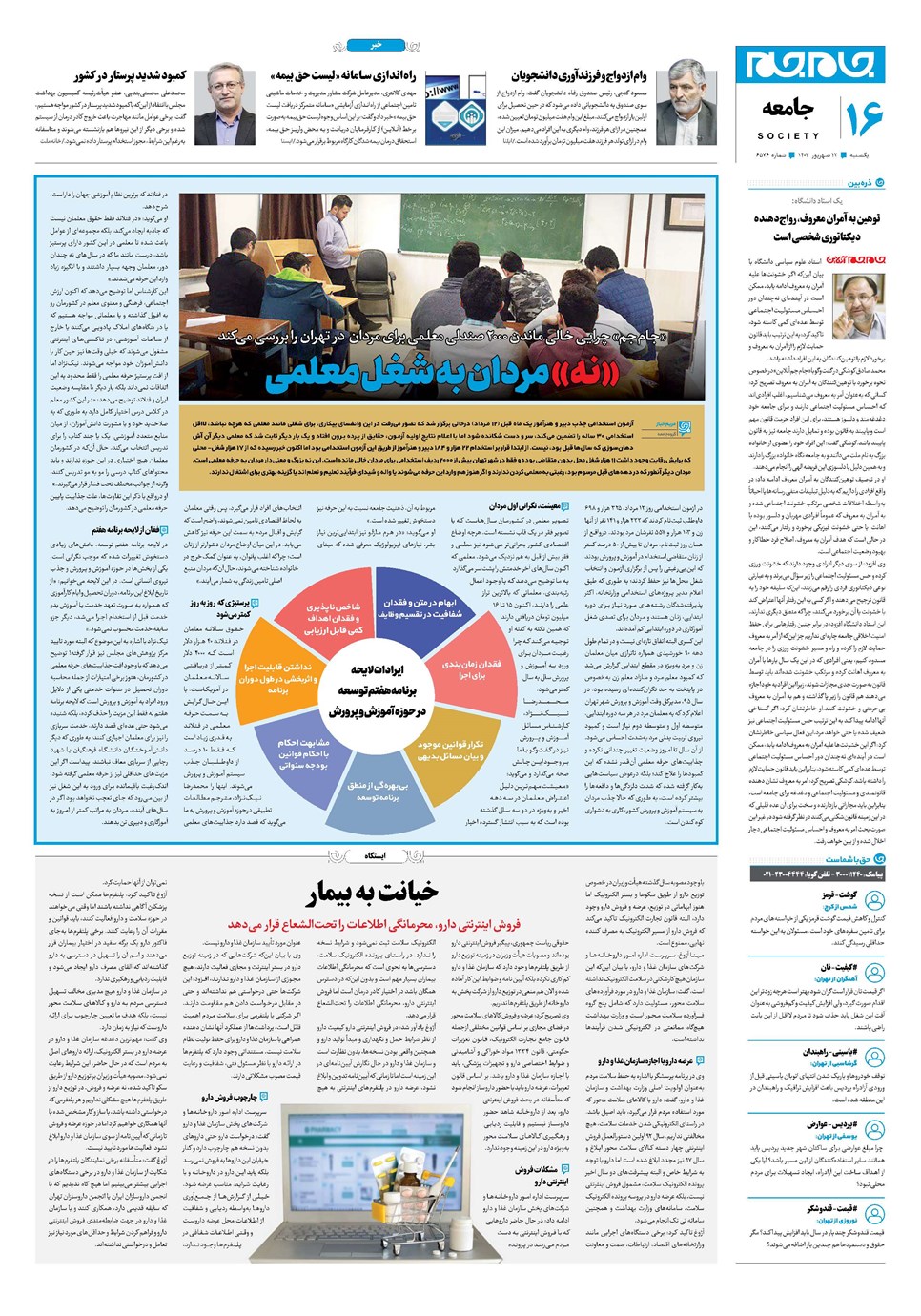 روزنامه تاریخ ۱۲ شهریور ۱۴۰۲