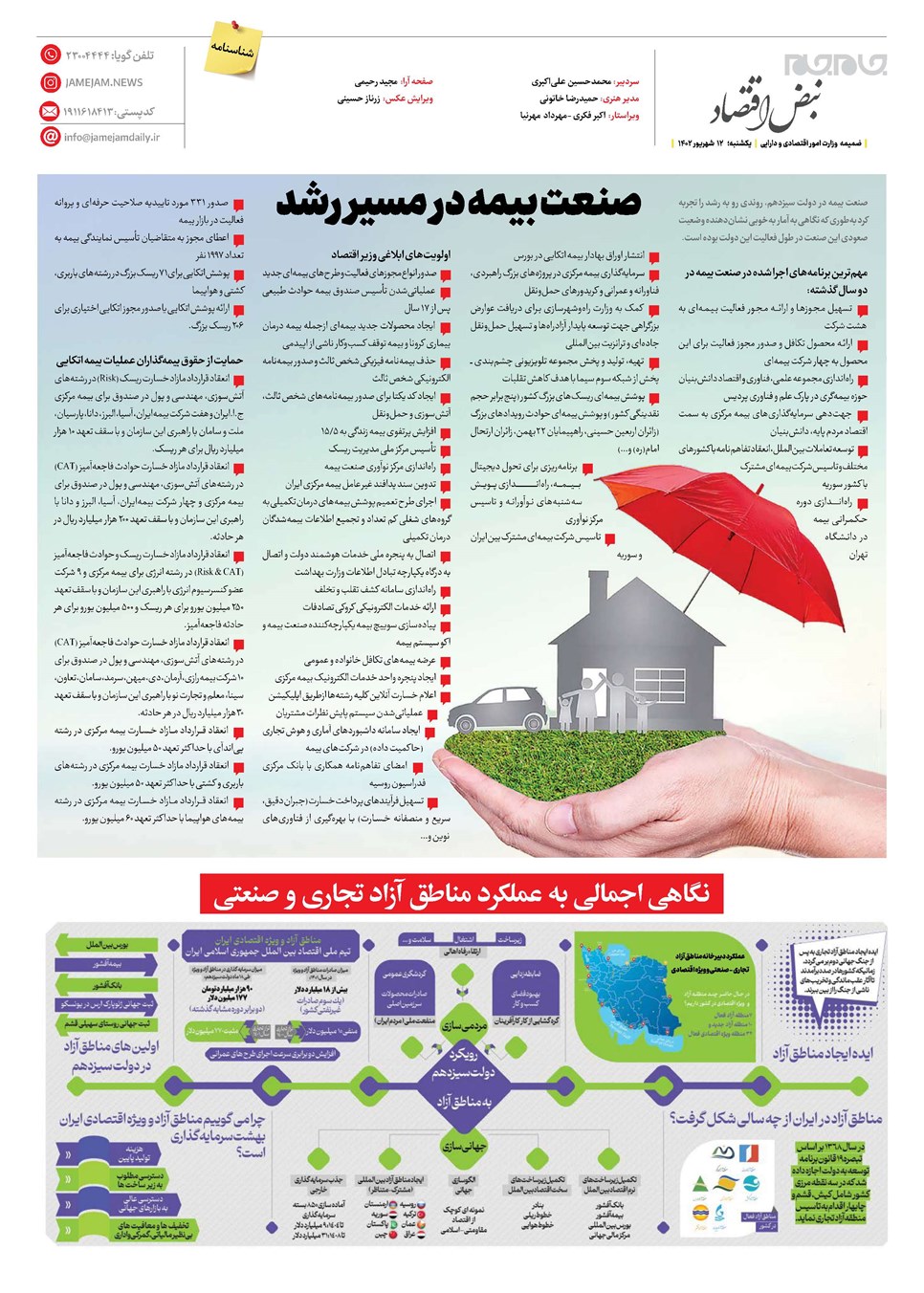روزنامه تاریخ ۱۲ شهریور ۱۴۰۲