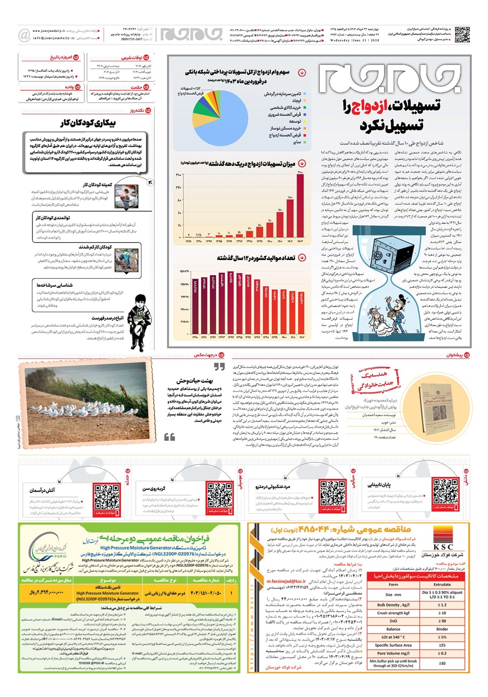 روزنامه تاریخ ۲۳ خرداد ۱۴۰۳