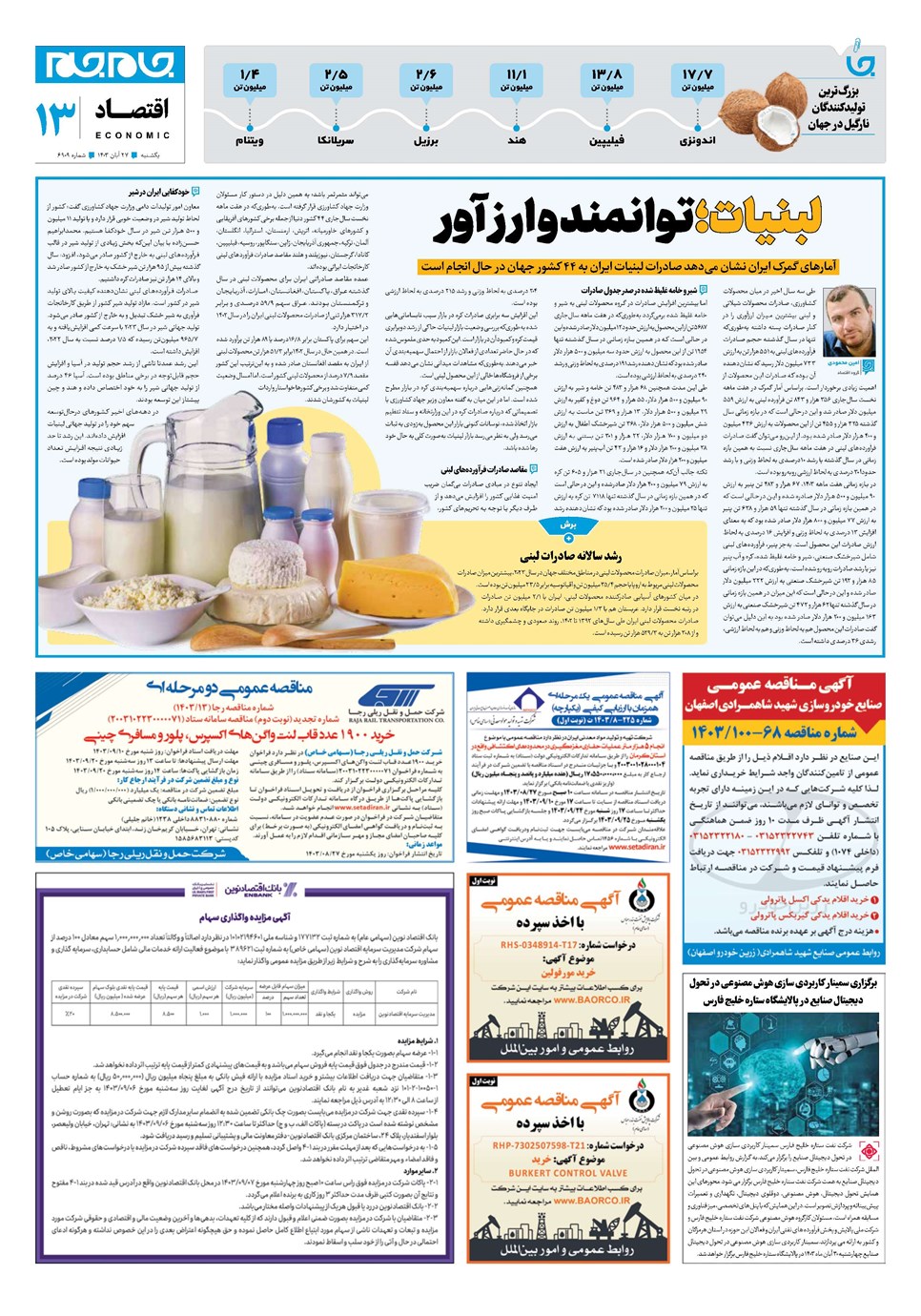 روزنامه تاریخ ۲۷ آبان ۱۴۰۳