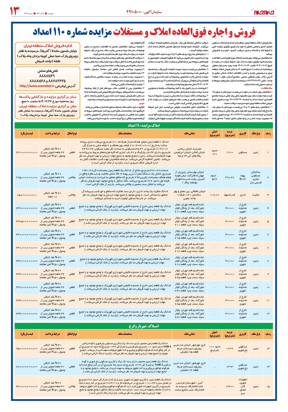 روزنامه تاریخ ۱۲ آذر ۱۴۰۳