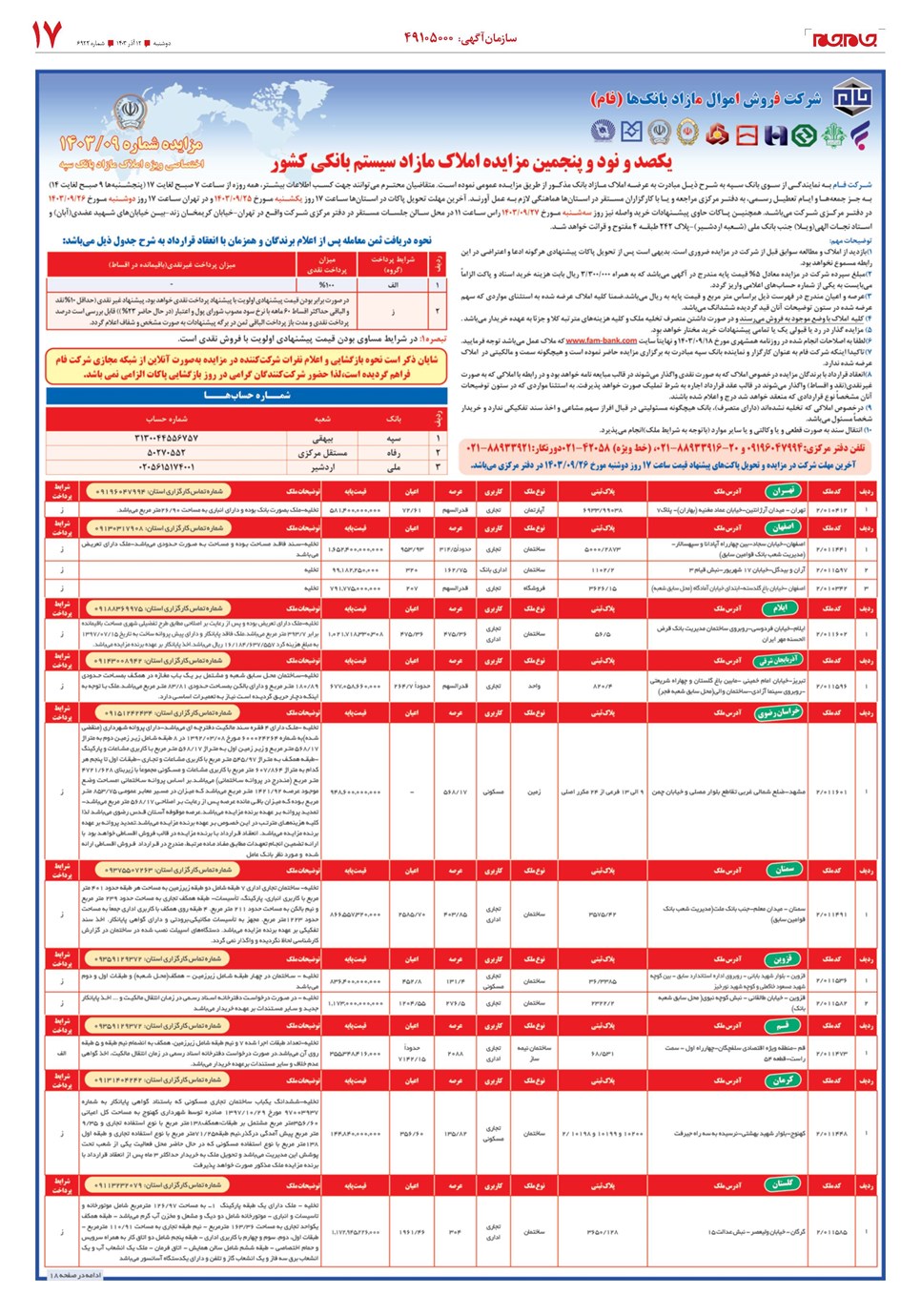 روزنامه تاریخ ۱۲ آذر ۱۴۰۳