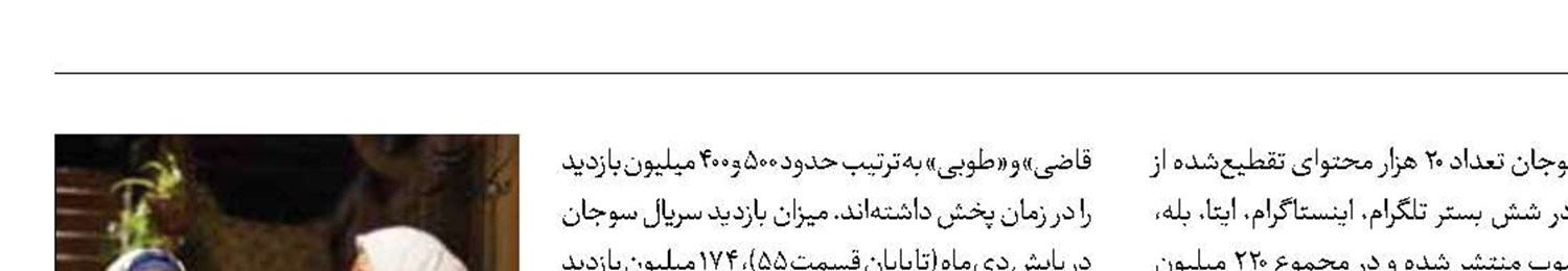 بازدید و مصرف 220 میلیونی سریال «سوجان»