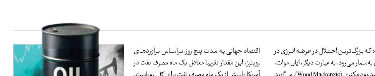 توقف عرضه 500 میلیون بشکه نفت از زمان جنگ علیه ایران
