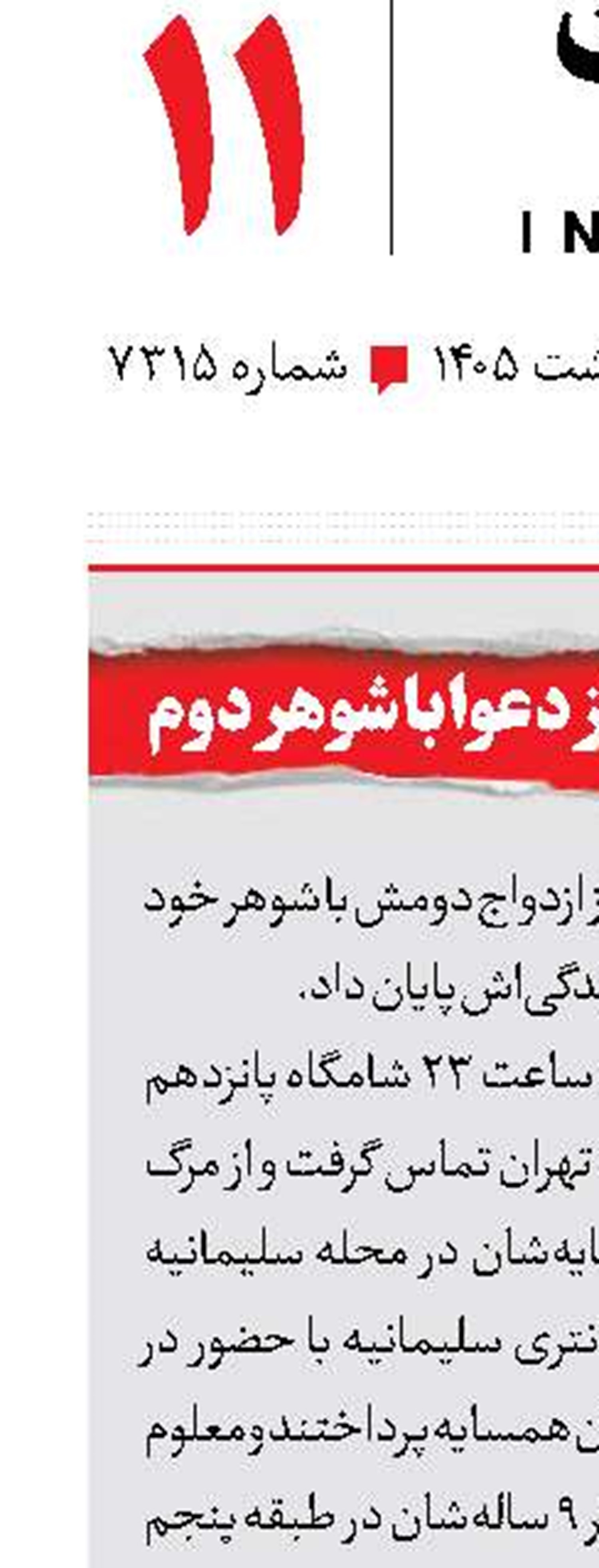 تصمیم مرگبار بعد از دعوا با شوهر دوم 