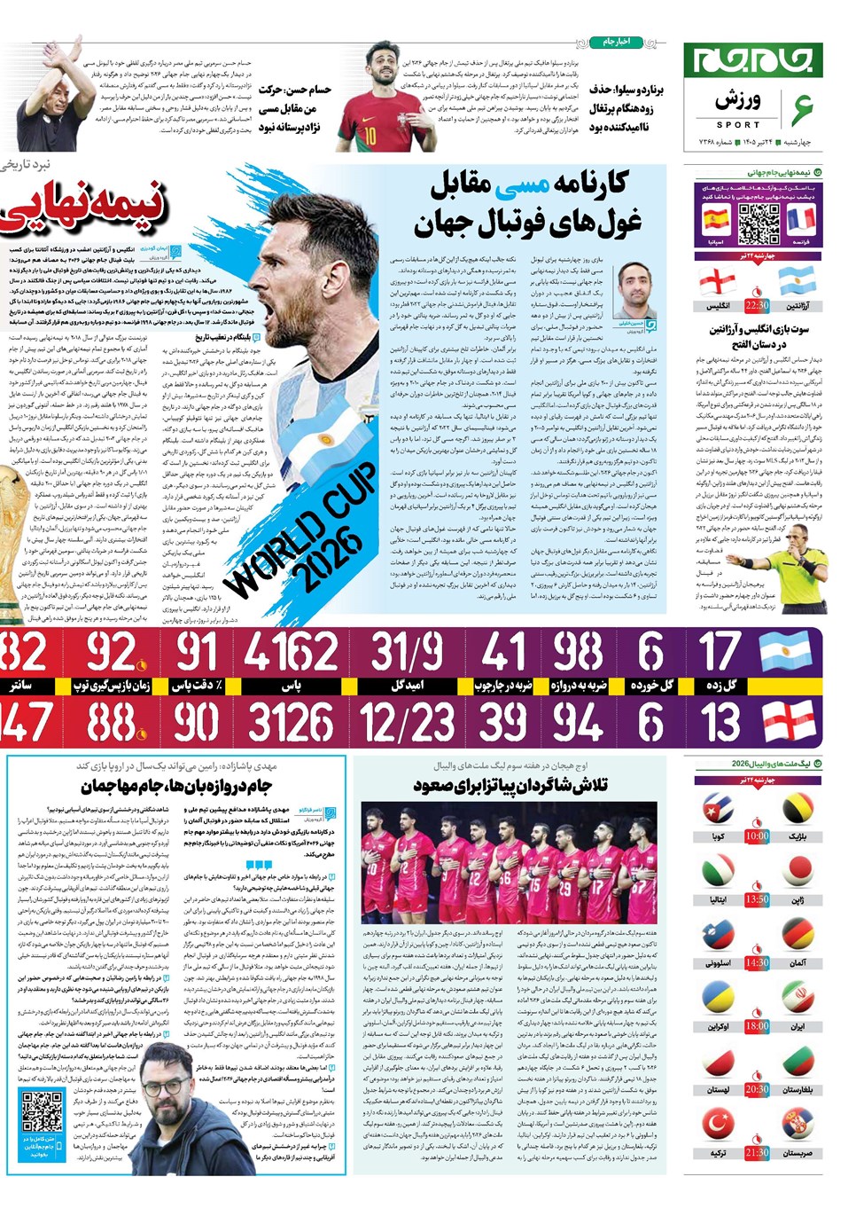 روزنامه تاریخ ۲۴ تیر ۱۴۰۵