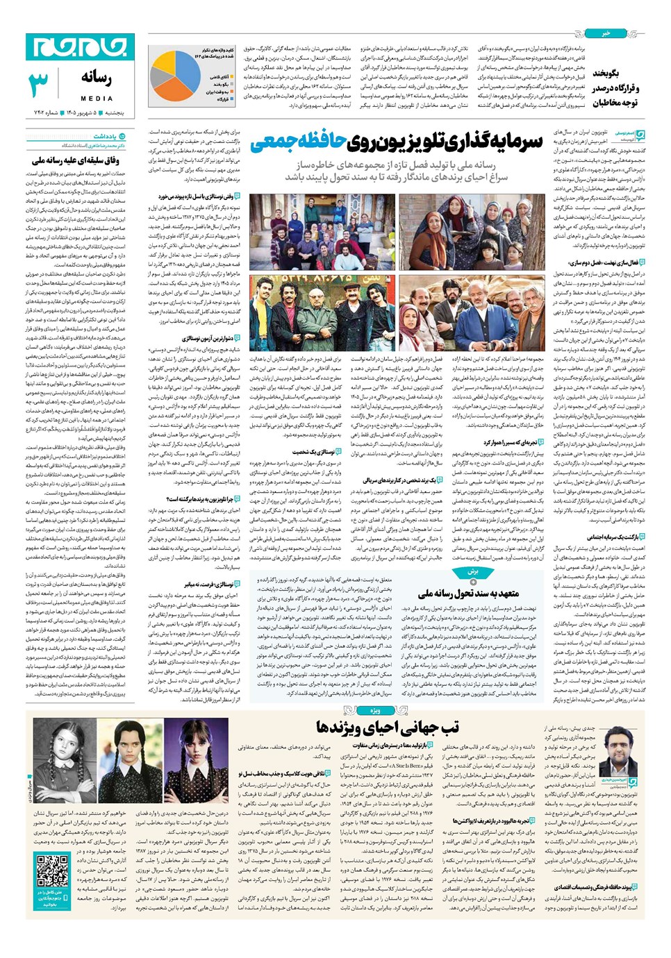 روزنامه تاریخ ۵ شهریور ۱۴۰۵