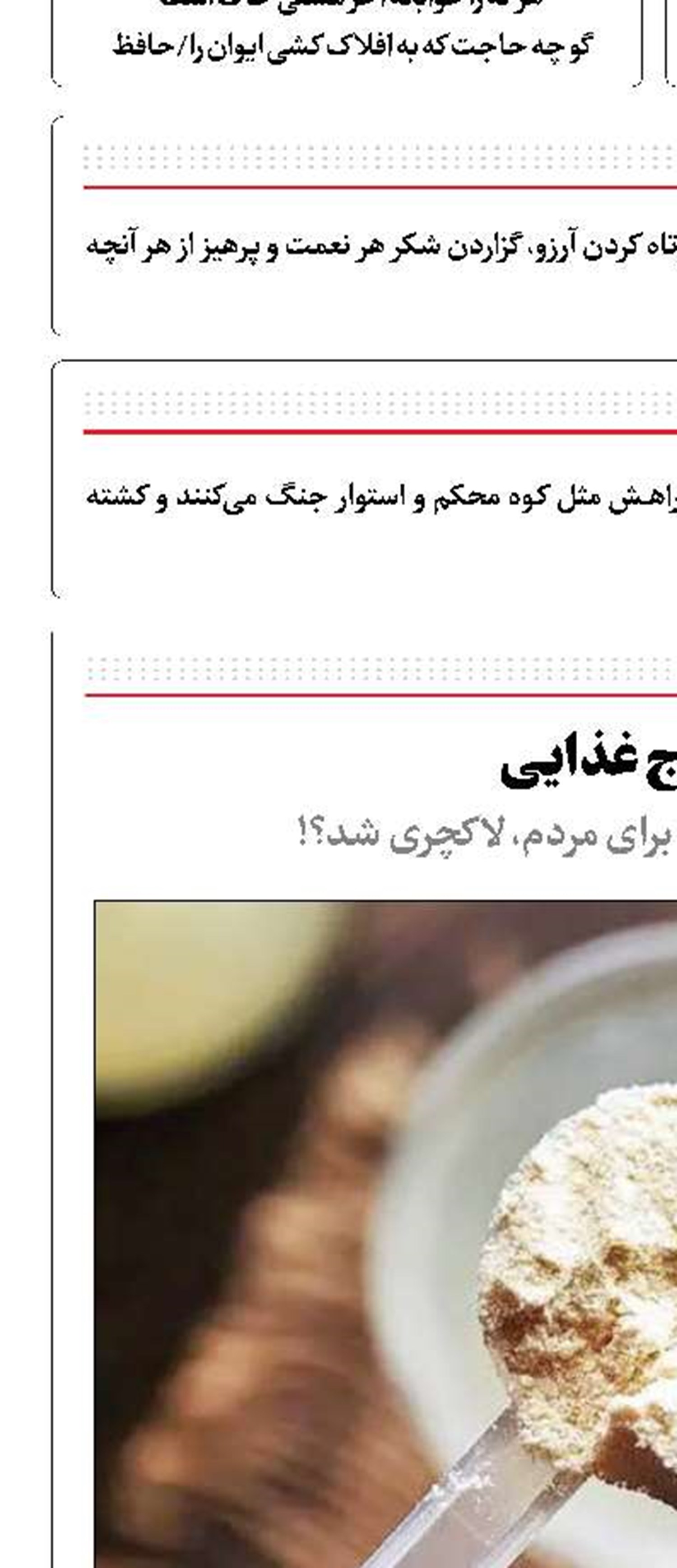 روی موج‌ غذایی