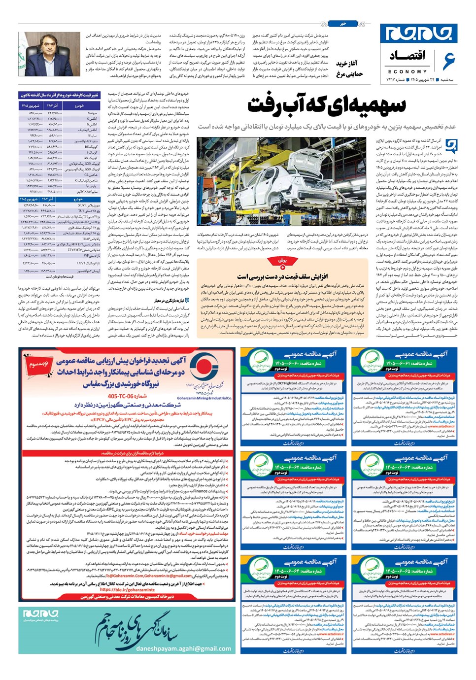 روزنامه تاریخ ۲۴ شهریور ۱۴۰۵