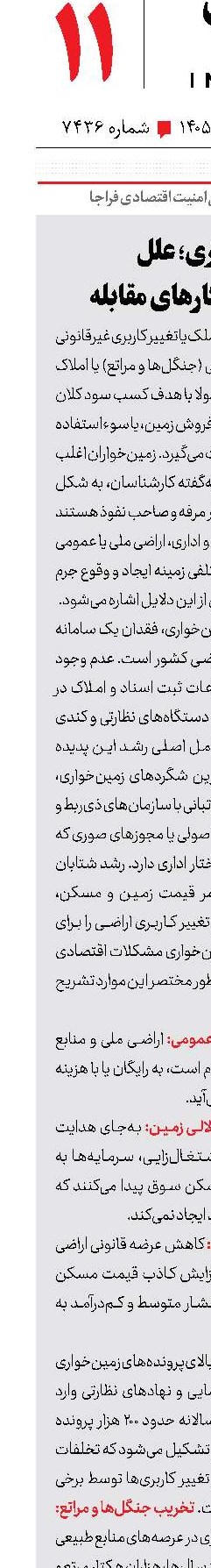 زمین‌خواری؛ علل پیامدها و راهکارهای مقابله